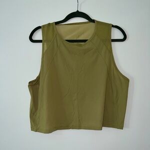 Lululemon Women's Sculpt Cropped Tank Top in Hazel Green Size 12